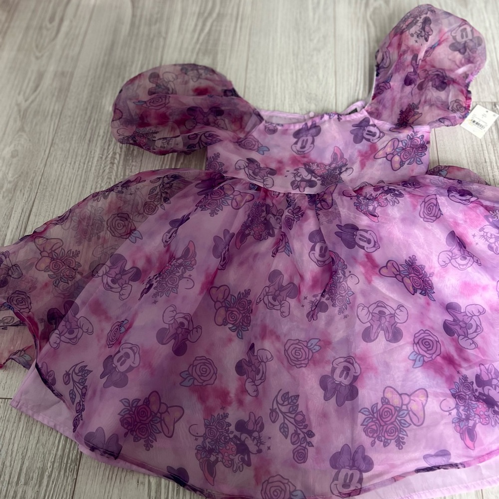 Disney Purple Floral Kids Dress NWT